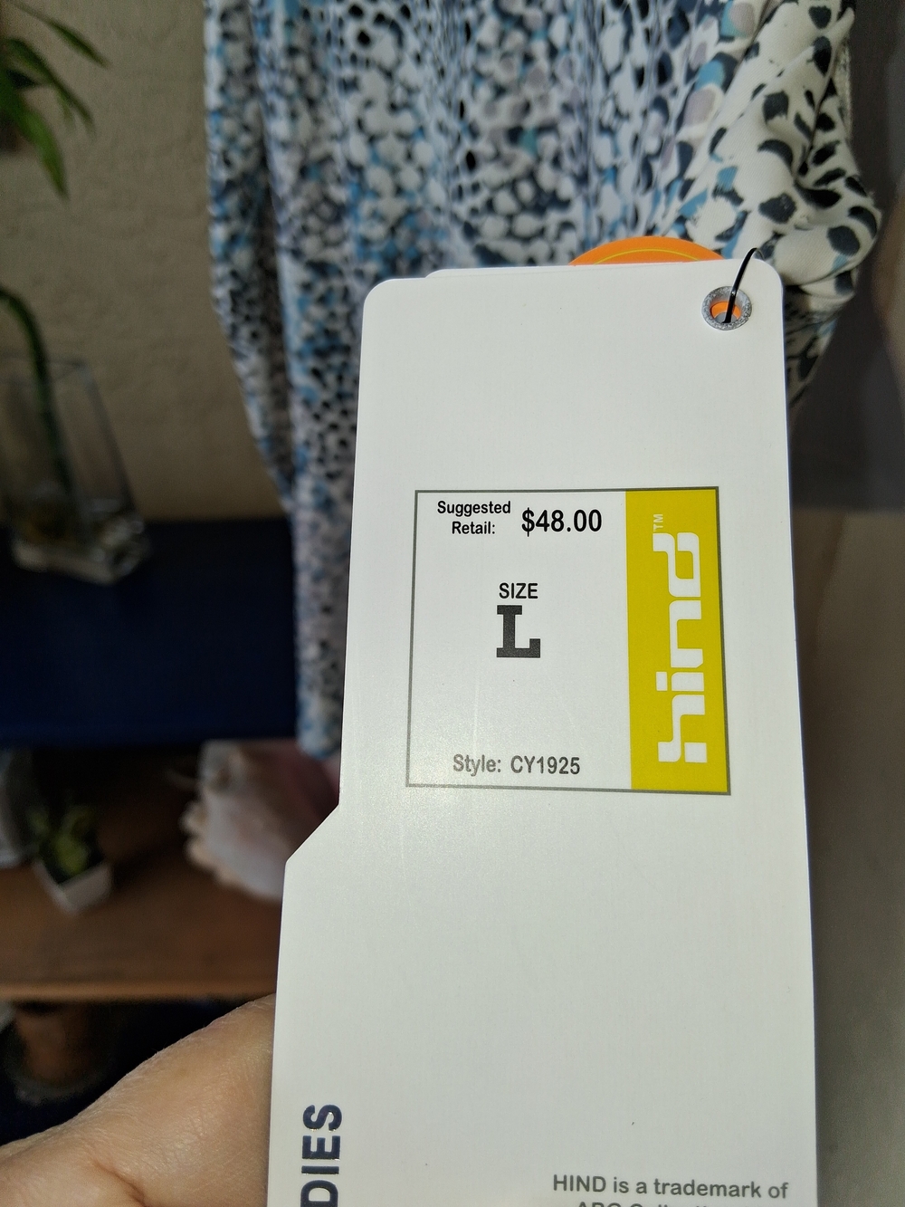 Hind Long Sleeve Quarter-Zip Top in White, Black, Blue - Picture 5 of 8